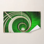 Grüne Rundtreppe Badhandtuch Set (Handtuch)
