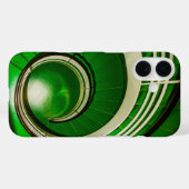 Grüne Rundtreppe Case-Mate iPhone Hülle (Rückseite (Horizontal))