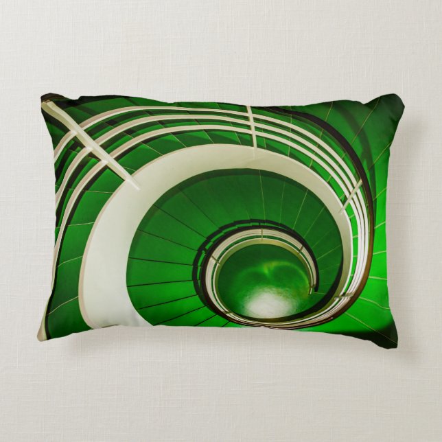 Grüne Rundtreppe Dekokissen (Rückseite)