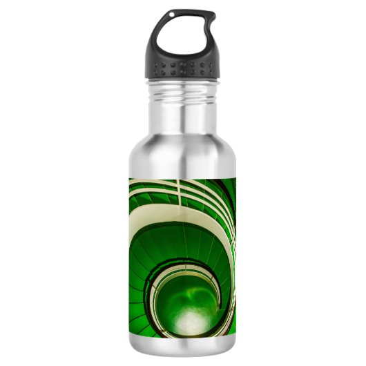 Grüne Rundtreppe Edelstahlflasche (Vorderseite)