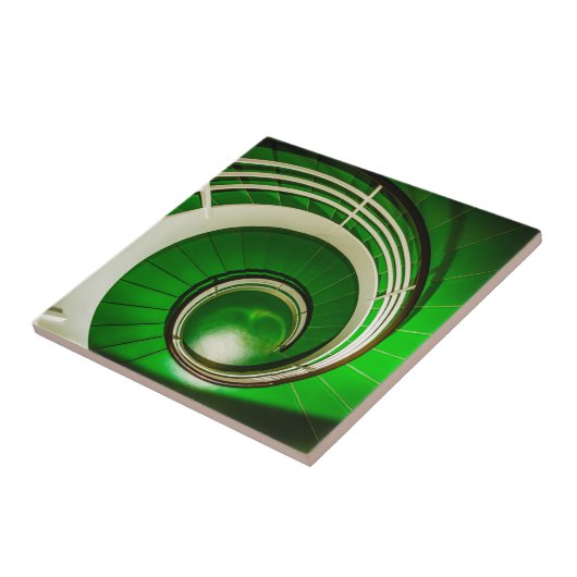 Grüne Rundtreppe Fliese (Seite)