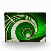 Grüne Rundtreppe Fotoblock (Vorderseite)