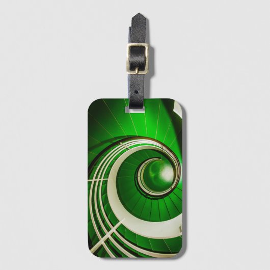 Grüne Rundtreppe Gepäckanhänger (Vorderseite Vertikal)