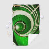 Grüne Rundtreppe Golfhandtuch (Insitu)