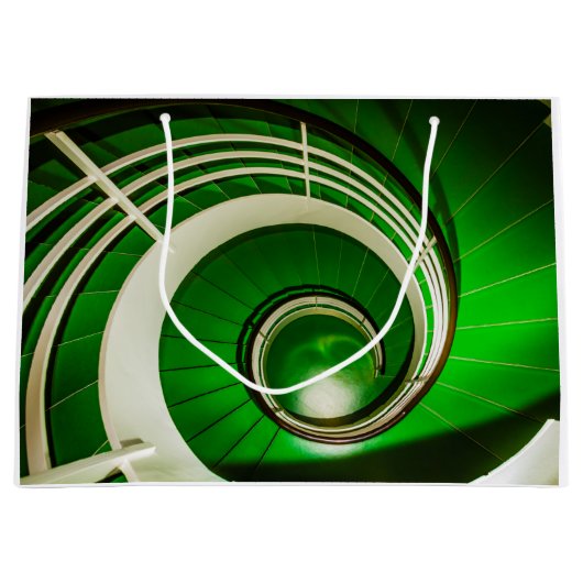 Grüne Rundtreppe Große Geschenktüte (Vorderseite)