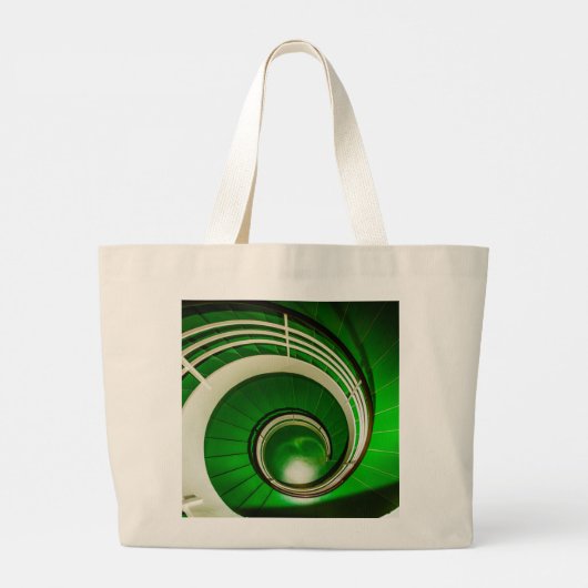 Grüne Rundtreppe Große Tote Tasche (Rückseite)