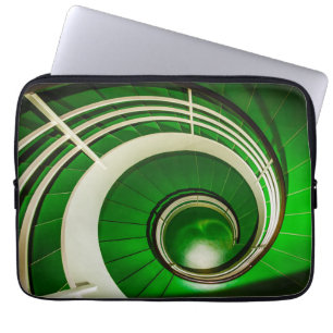 Grüne Rundtreppe Laptopschutzhülle