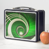 Grüne Rundtreppe Metall Brotdose (Beispiel)