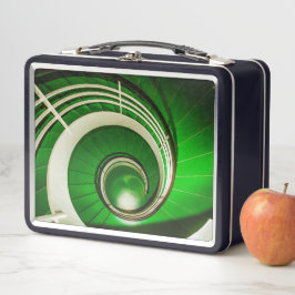 Grüne Rundtreppe Metall Brotdose