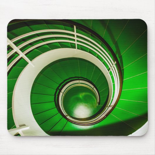 Grüne Rundtreppe Mousepad (Vorne)
