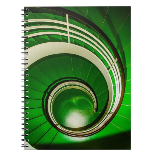 Grüne Rundtreppe Notizblock (Vorderseite)