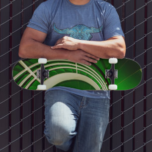 Grüne Rundtreppe Skateboard