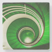 Grüne Rundtreppe Steinuntersetzer (Vorderseite)