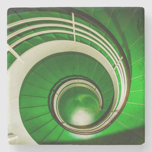 Grüne Rundtreppe Steinuntersetzer (Vorderseite)