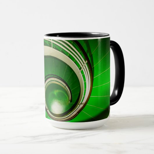 Grüne Rundtreppe Tasse (VorderseiteRechts)