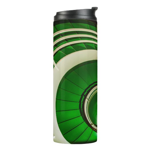 Grüne Rundtreppe Thermosbecher (Nach links gedreht)