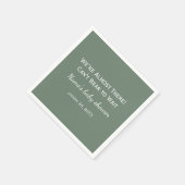 Grüne Rustikale Babydusche Napkins Serviette (Ecke)
