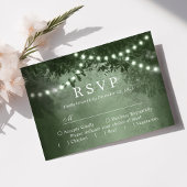 Grüne Rustikale Baumhütte Woodland Wedding RSVP