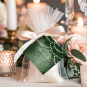 Grüne Rustikale Baumkanopie Lights Woodland Hochze Geschenkanhänger