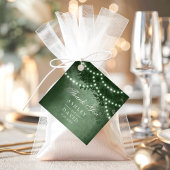 Grüne Rustikale Baumkanopie Lights Woodland Hochze Geschenkanhänger