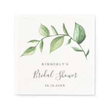 Grüne Rustikale Elegante Botanisches Brautparty