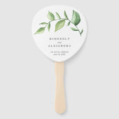 Grüne Rustikale Hochzeit Fächer (Vorderseite)