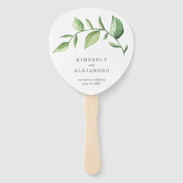 Grüne Rustikale Hochzeit Fächer