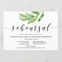 Grüne Rustikale Hochzeit Probe und Abendessen