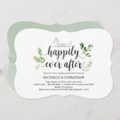 Grüne rustikale Hochzeitsfeier Probe Einladung (Vorne/Hinten)