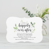 Grüne rustikale Hochzeitsfeier Probe Einladung (Stehend Vorderseite)