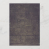 Grüne Rustikale Hochzeitsgäste Begleitkarte (Rückseite)