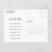 Grüne, rustikale Holzreihenleuchten Save the Date Postkarte (Rückseite)
