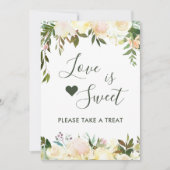 Grüne Rustikale Liebe ist Sweet Dessert Bar Einladung (Vorderseite)