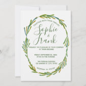 Grüne Rustikale Personalisierte Hochzeitsreise Ein Einladung (Vorderseite)