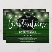 Grüne Rustikale Schreib-Party Einladung (Vorne/Hinten)