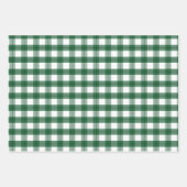 Grüne rustikale Urlaubsmuster Holzbäume Kariert Geschenkpapier Set (Vorderseite 3)