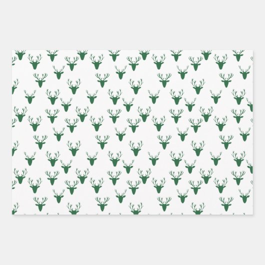 Grüne rustikale Urlaubsmuster Holzbäume Kariert Geschenkpapier Set (Vorderseite 2)