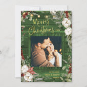 Grüne Rustikale Weihnachten | Winter Floral und Fo (Vorderseite)