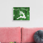 Grüne Rustikale Weihnachtsschreie Canvas Print Leinwanddruck (Insitu (Wohnzimmer))