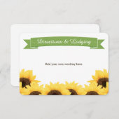 GRÜNE RUSTISCHE SUNFLOWER-EINSCHALTFLÄCHE BEGLEITKARTE (Vorne/Hinten)