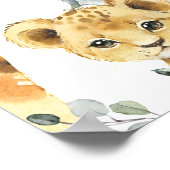 Grüne Safari Tiere Baby Dusche Begrüßungszeichen Poster (Ecke)