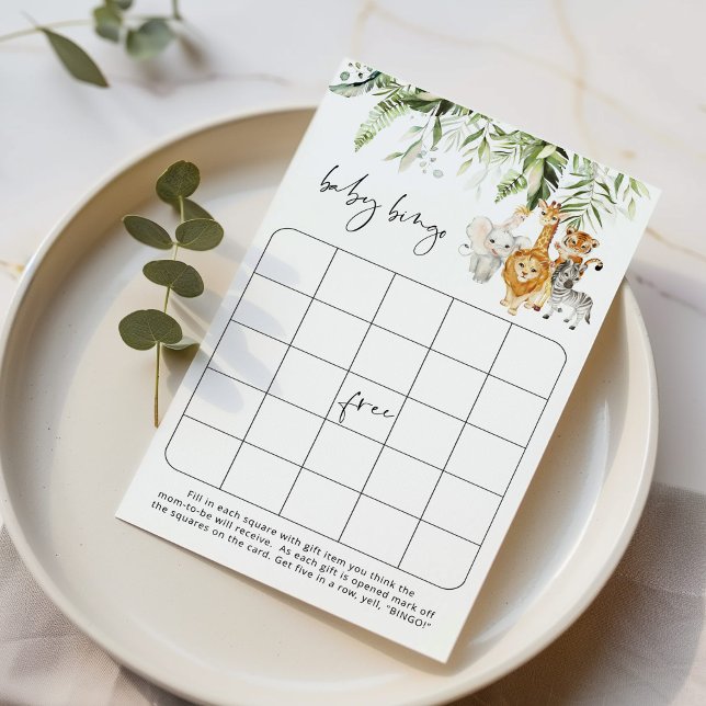 Grüne Safari-Tiere Bingospiel (Von Creator hochgeladen)