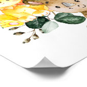 Grüne Safari Tiere Wild Ein Geburtstag Willkommen Poster (Ecke)