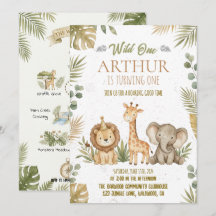 Grüne Safari Wild Eins 1. Geburtstagsfeier