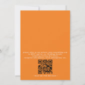Grüne saftige Orangen Rustikale QR-Code-Hochzeit Einladung (Rückseite)