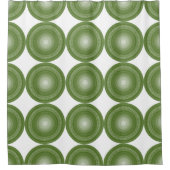 Grüne Säge Mandala in Stämmen Duschvorhang (Vorderseite)