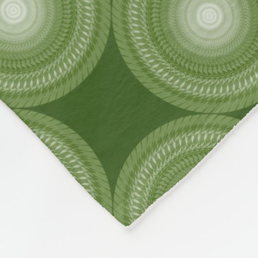Grüne Säge Mandala in Stämmen Fleecedecke (Ecke)