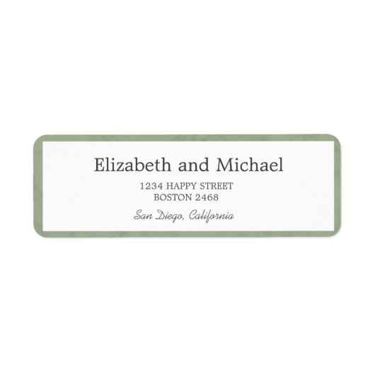 Grüne Sage Marmor Elegante Moderne schicke Hochzei (Vorne)