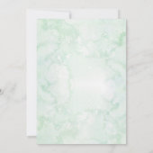 Grüne sagte sie Yes Engagement Party Einladung (Rückseite)