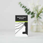 Grüne Salon Visitenkarten mit Terminvereinbarung a Terminkarte (Stehend Vorderseite)